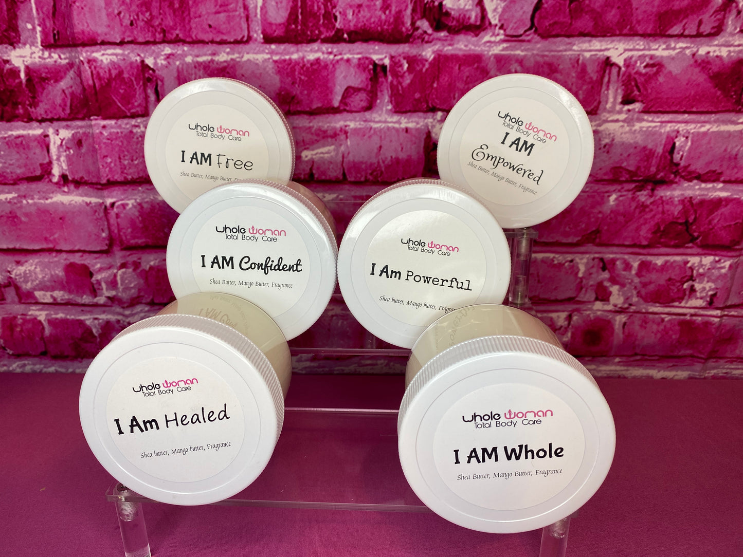 Get the whole Woman Collection of whipped body butters ranging from bright and cheery notes, to sensual and sweet. 